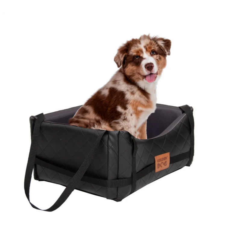 Autosedačka Golden dog Comfort pre psa XL 27 x 72 x 67 cm – čierna
